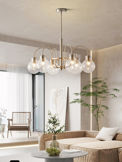 Crystal Accent Chandelier with Adjustable Arms