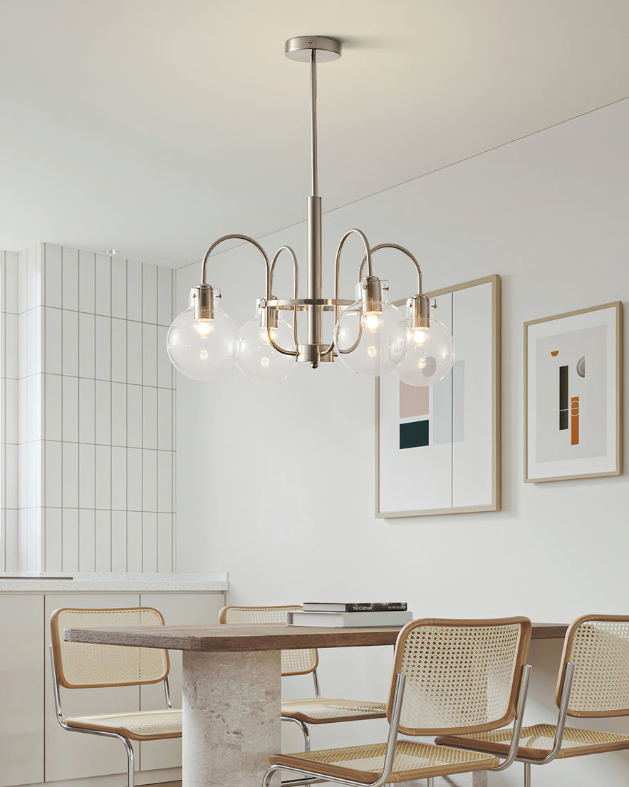 Crystal Accent Chandelier with Adjustable Arms