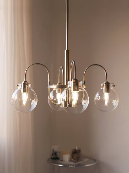 Crystal Accent Chandelier with Adjustable Arms