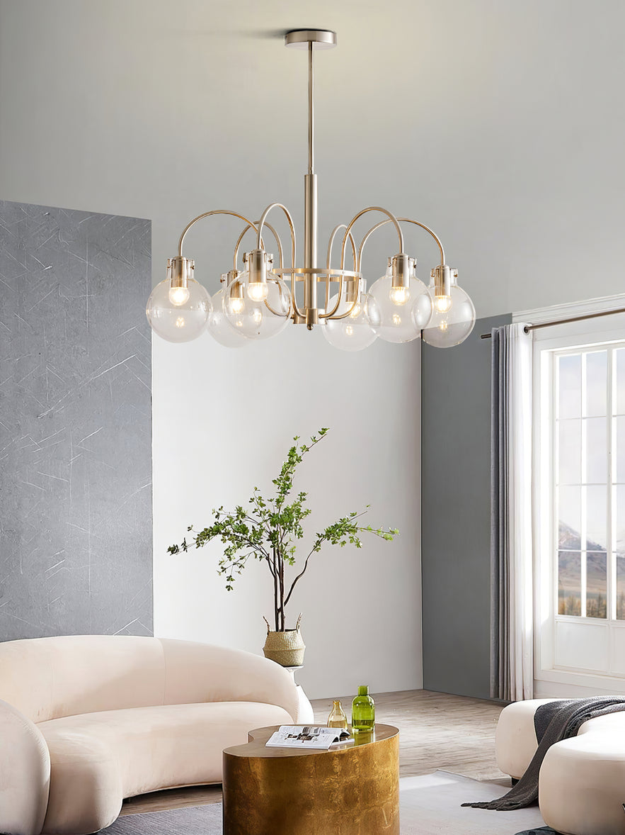 Crystal Accent Chandelier with Adjustable Arms