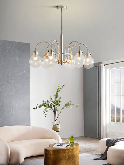 Crystal Accent Chandelier with Adjustable Arms
