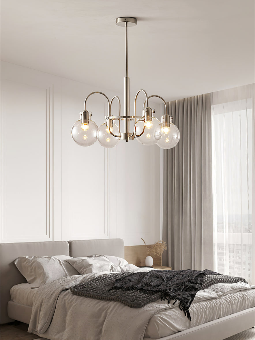 Crystal Accent Chandelier with Adjustable Arms