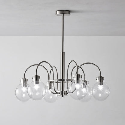 Crystal Accent Chandelier with Adjustable Arms