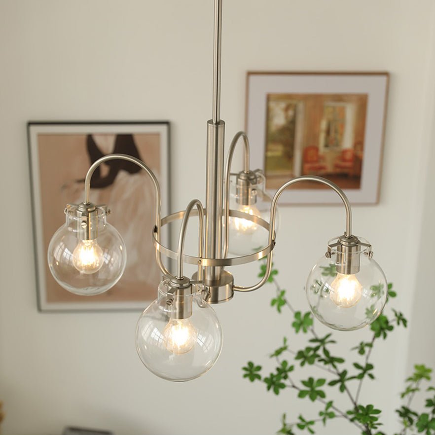 Crystal Accent Chandelier with Adjustable Arms