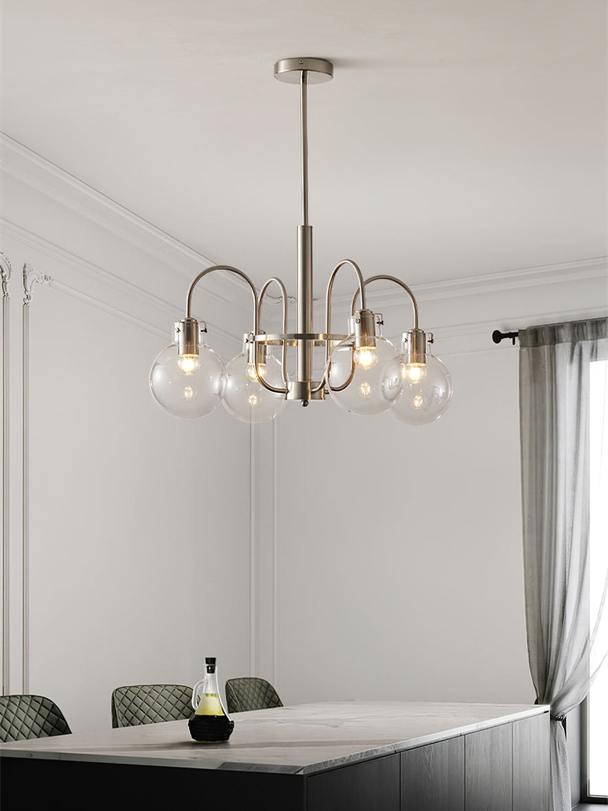 Crystal Accent Chandelier with Adjustable Arms