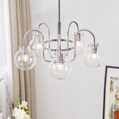 Crystal Accent Chandelier with Adjustable Arms