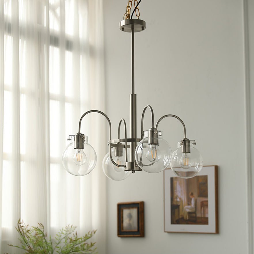 Crystal Accent Chandelier with Adjustable Arms
