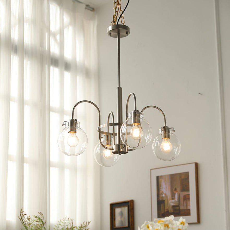 Crystal Accent Chandelier with Adjustable Arms