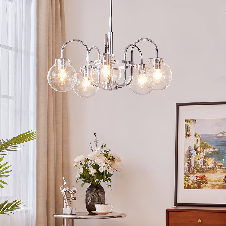Crystal Accent Chandelier with Adjustable Arms