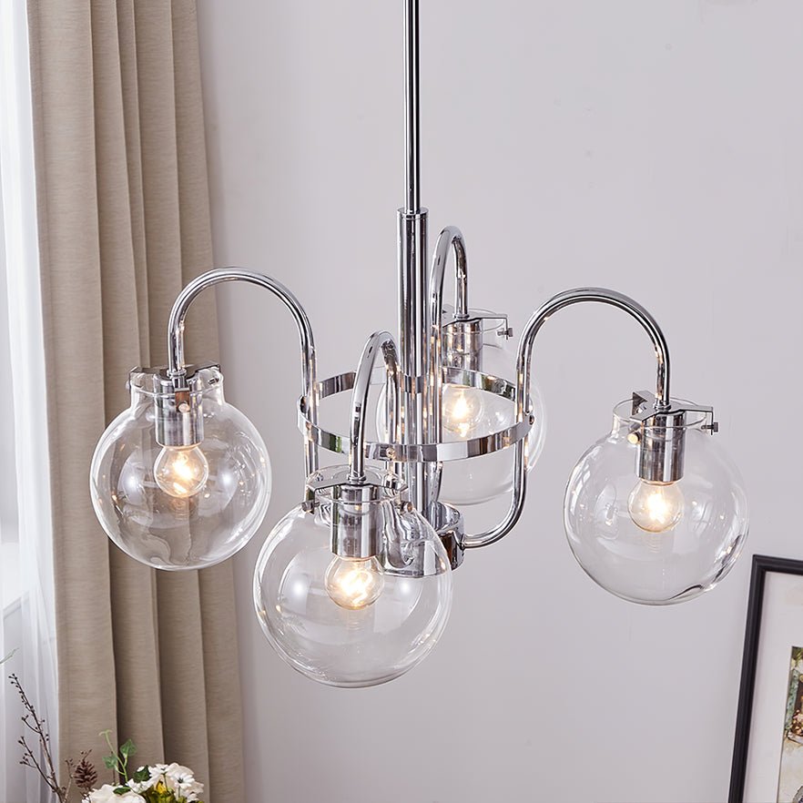 Crystal Accent Chandelier with Adjustable Arms