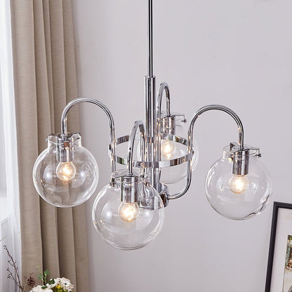 Crystal Accent Chandelier with Adjustable Arms