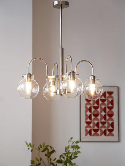 Crystal Accent Chandelier with Adjustable Arms