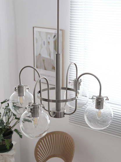 Crystal Accent Chandelier with Adjustable Arms