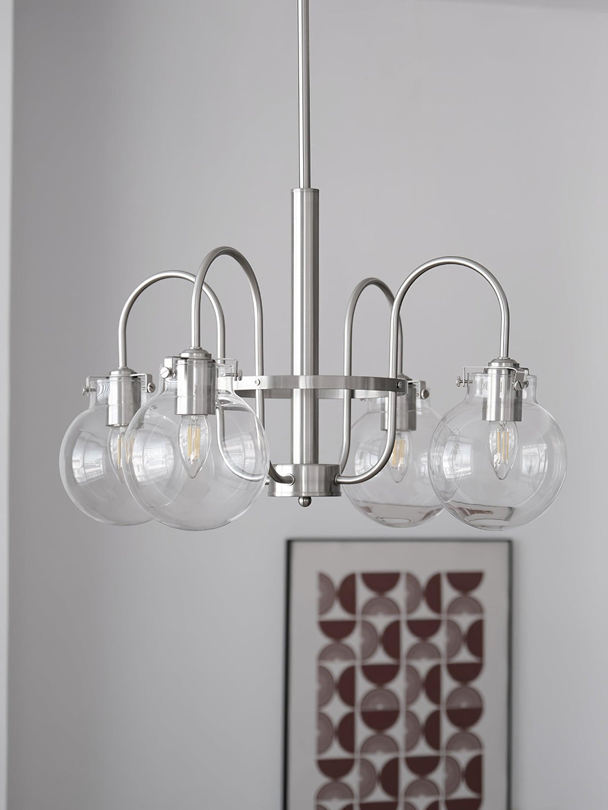 Crystal Accent Chandelier with Adjustable Arms