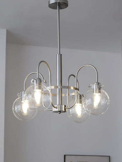 Crystal Accent Chandelier with Adjustable Arms