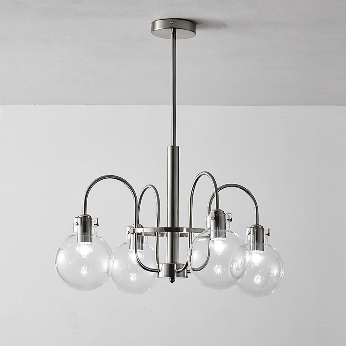 Crystal Accent Chandelier with Adjustable Arms — front view