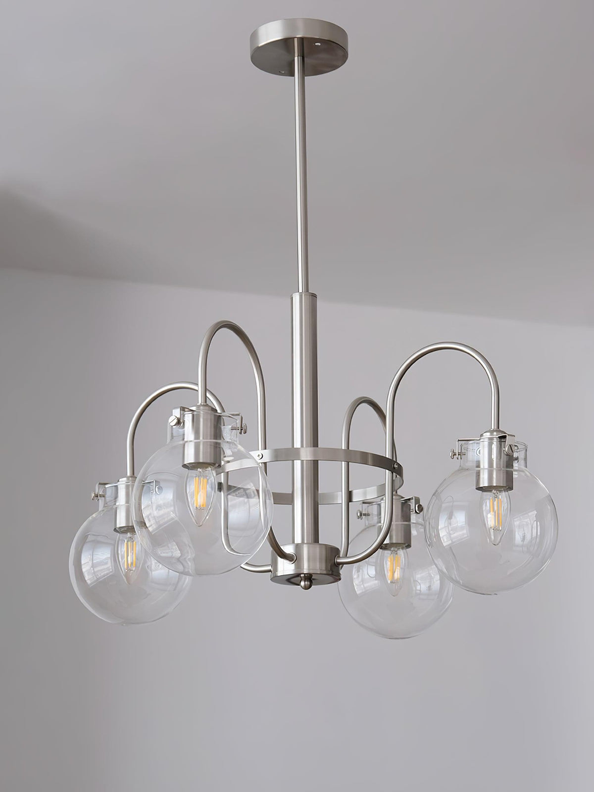 Crystal Accent Chandelier with Adjustable Arms