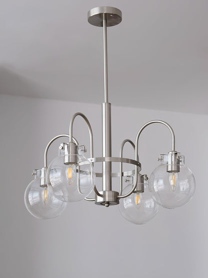 Crystal Accent Chandelier with Adjustable Arms