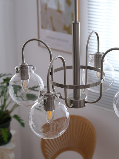 Crystal Accent Chandelier with Adjustable Arms