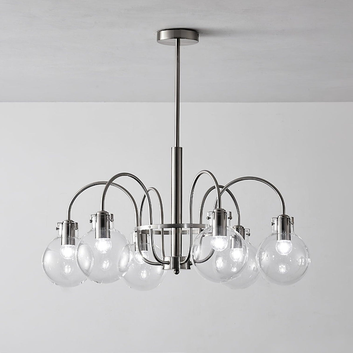 Crystal Accent Chandelier with Adjustable Arms — side view