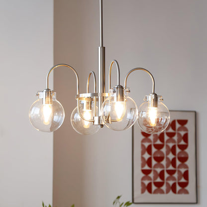 Crystal Accent Chandelier with Adjustable Arms — alternate angle