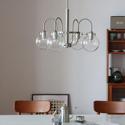 Crystal Accent Chandelier with Adjustable Arms
