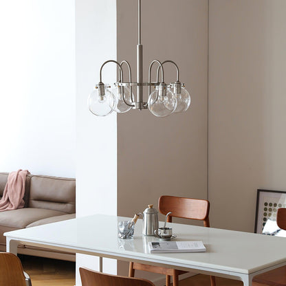 Crystal Accent Chandelier with Adjustable Arms
