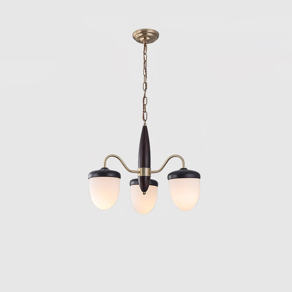 Hazelnut Branch Chandelier with Adjustable Height — front view