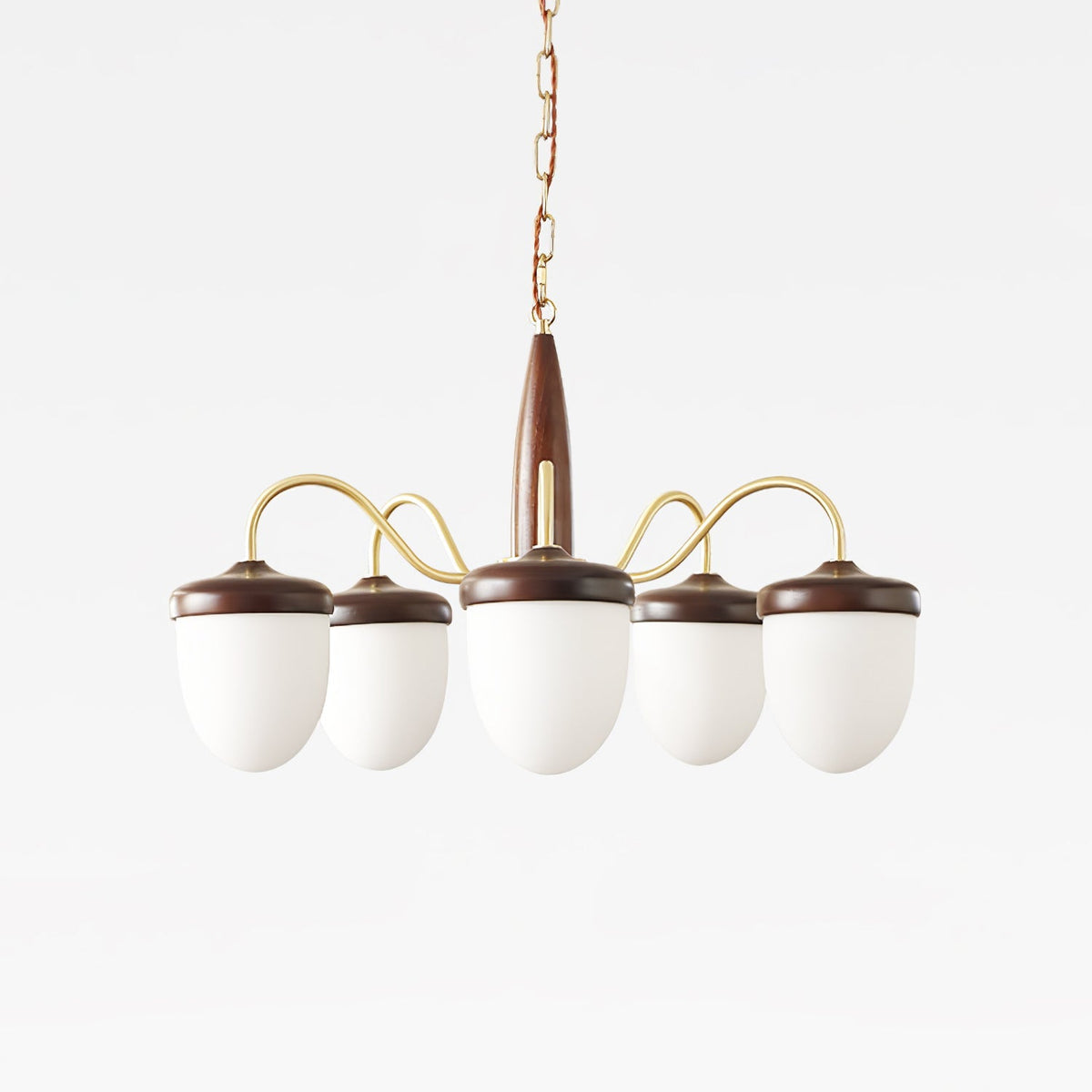 Hazelnut Branch Chandelier with Adjustable Height — detail view