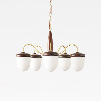 Hazelnut Branch Chandelier with Adjustable Height — detail view