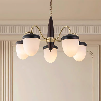 Hazelnut Branch Chandelier with Adjustable Height — alternate angle