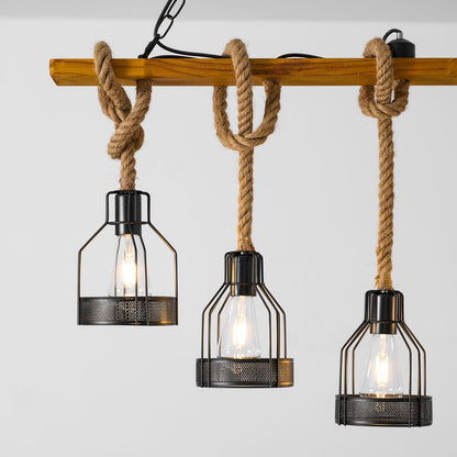 Hemp Rope Industrial Grenade Chandelier Position 33