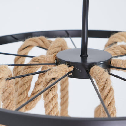 Hemp Rope Industrial Chandelier Position 8