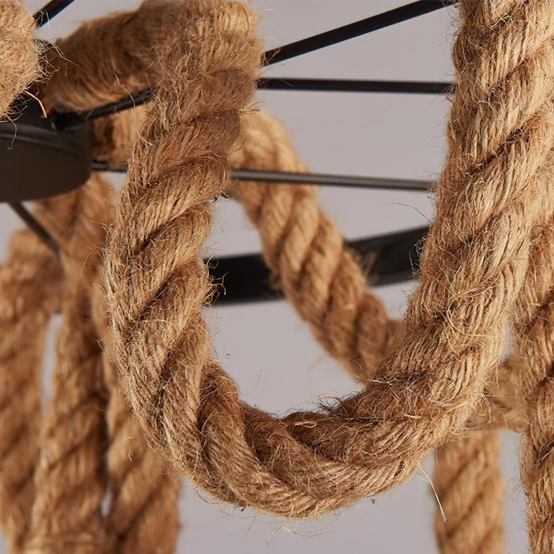 Hemp Rope Industrial Chandelier Position 10
