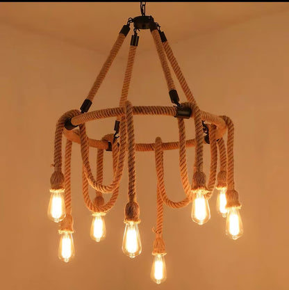 Hemp Rope Industrial Chandelier Position 18