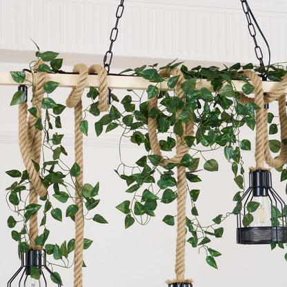 Hemp Rope Industrial Grenade Chandelier Position 16