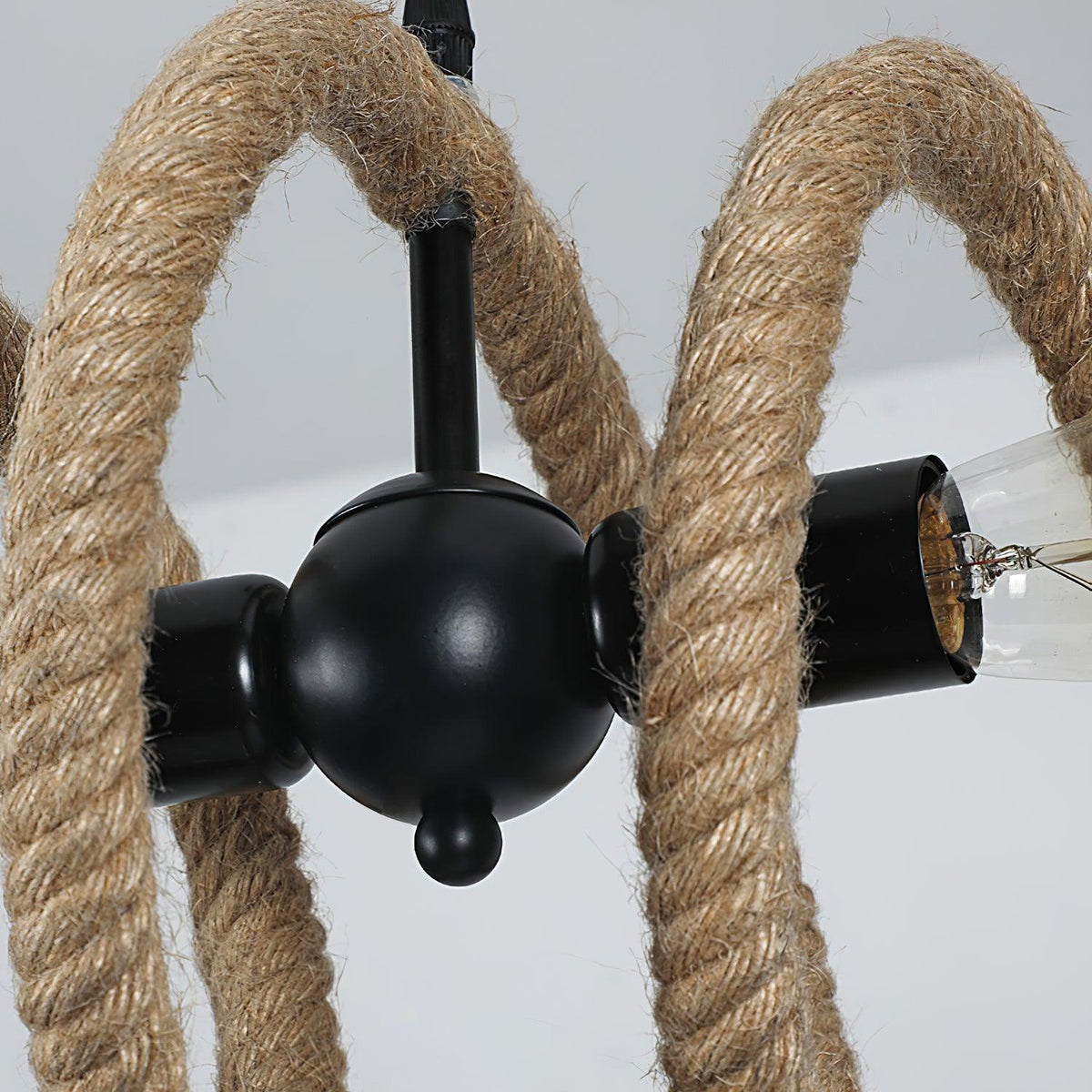 Hemp Rope Industrial Spiral Chandelier Position 11