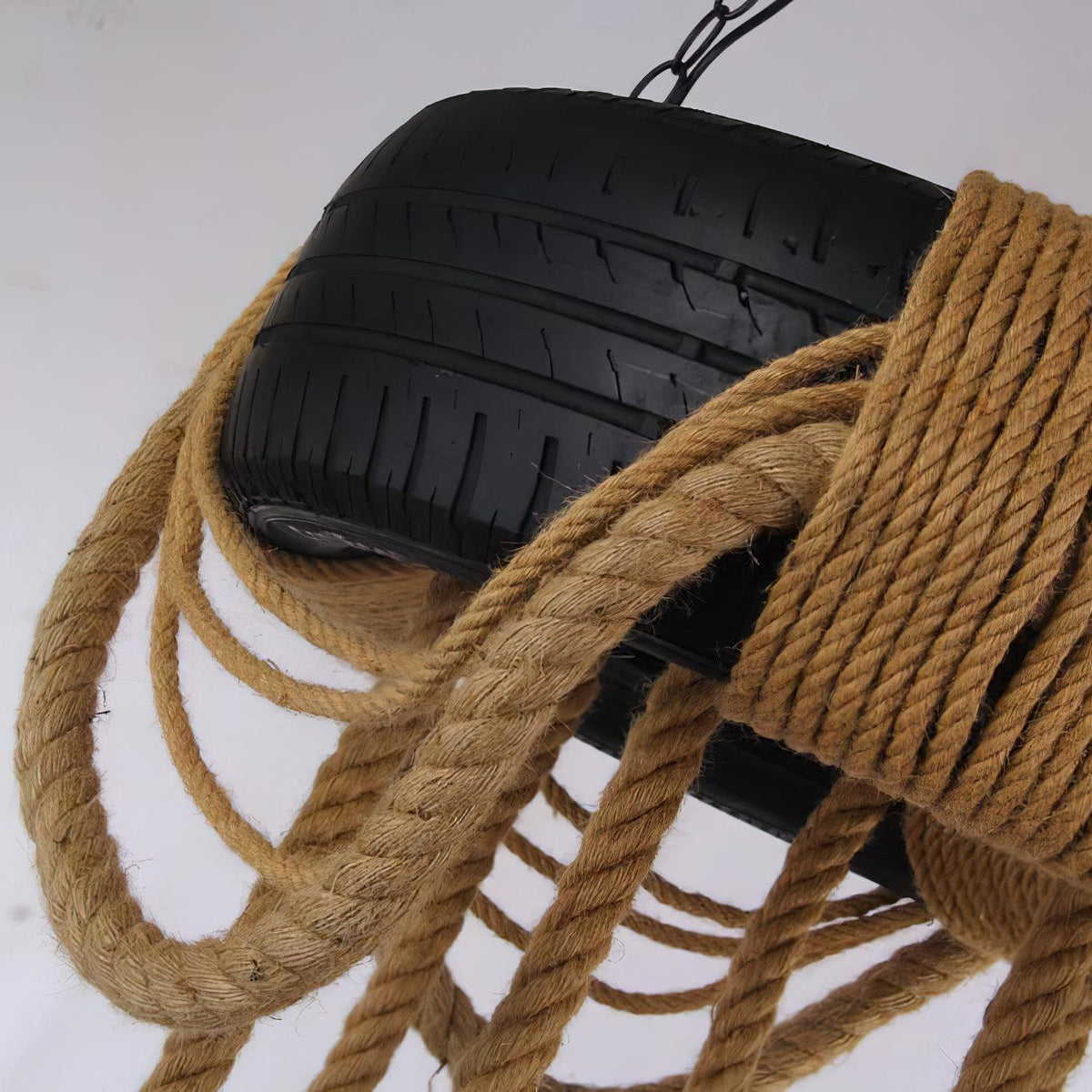 Hemp Rope Industrial Tire Chandelier Position 12
