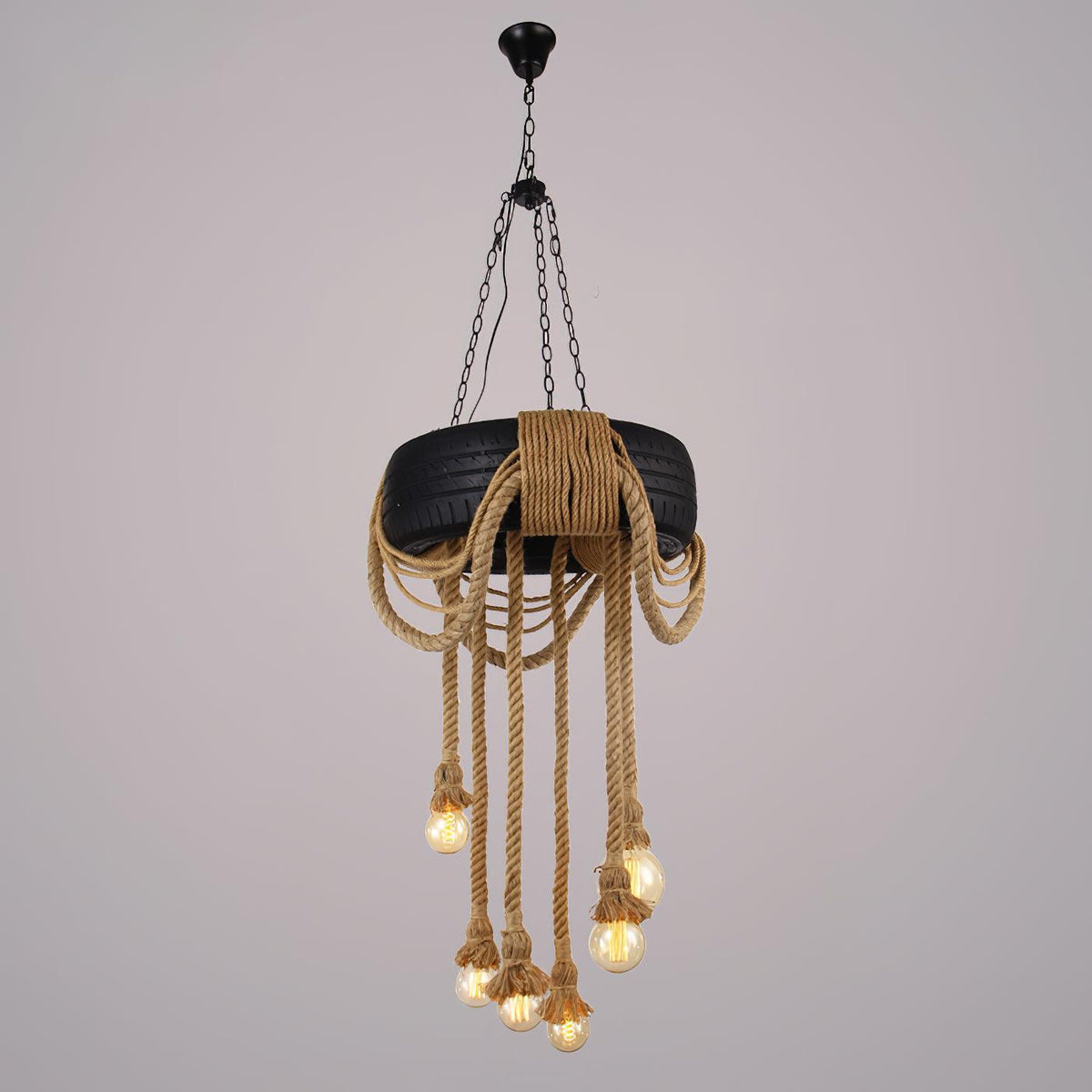 Hemp Rope Industrial Tire Chandelier Position 14