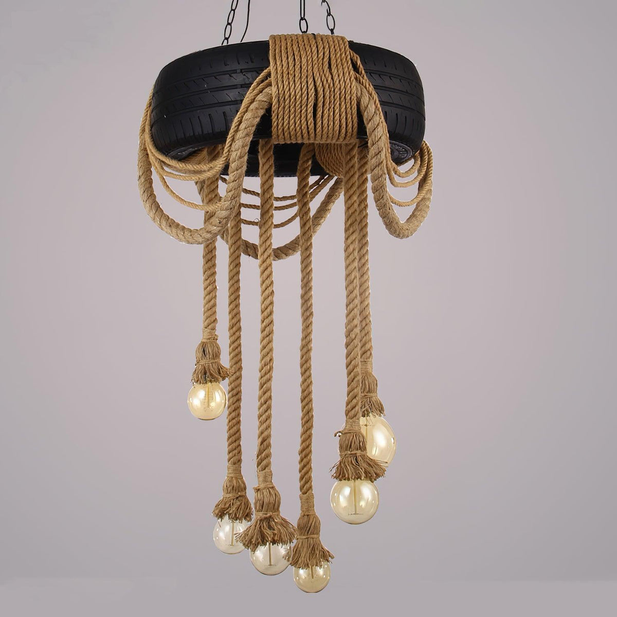 Hemp Rope Industrial Tire Chandelier Position 15