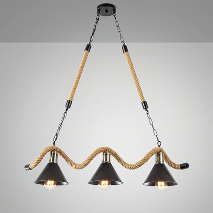 Hemp Rope Industrial Wave Chandelier Position 17
