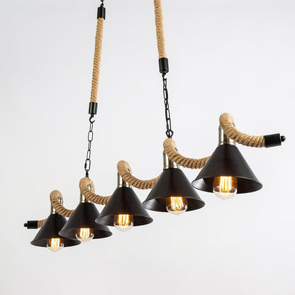 Hemp Rope Industrial Wave Chandelier Position 16
