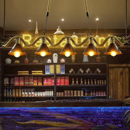 Hemp Rope Industrial Wave Chandelier Position 8