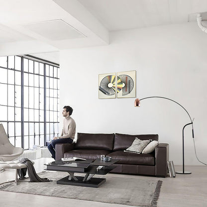 Hercules Adjustable Floor Lamp with Dimmable LED and Modern Design — front view