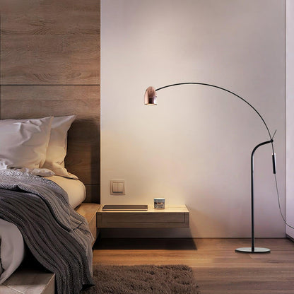 Hercules Adjustable Floor Lamp with Dimmable LED and Modern Design — side view
