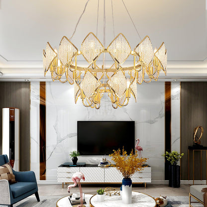 Chandelier with Crystal Accents — front view