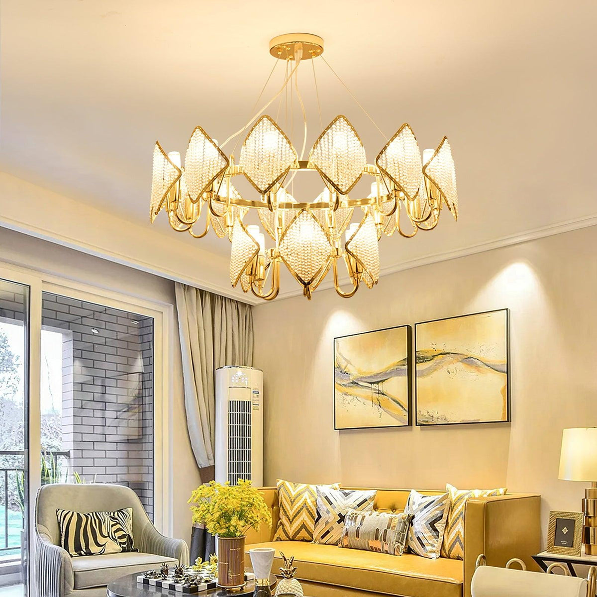Chandelier with Crystal Accents