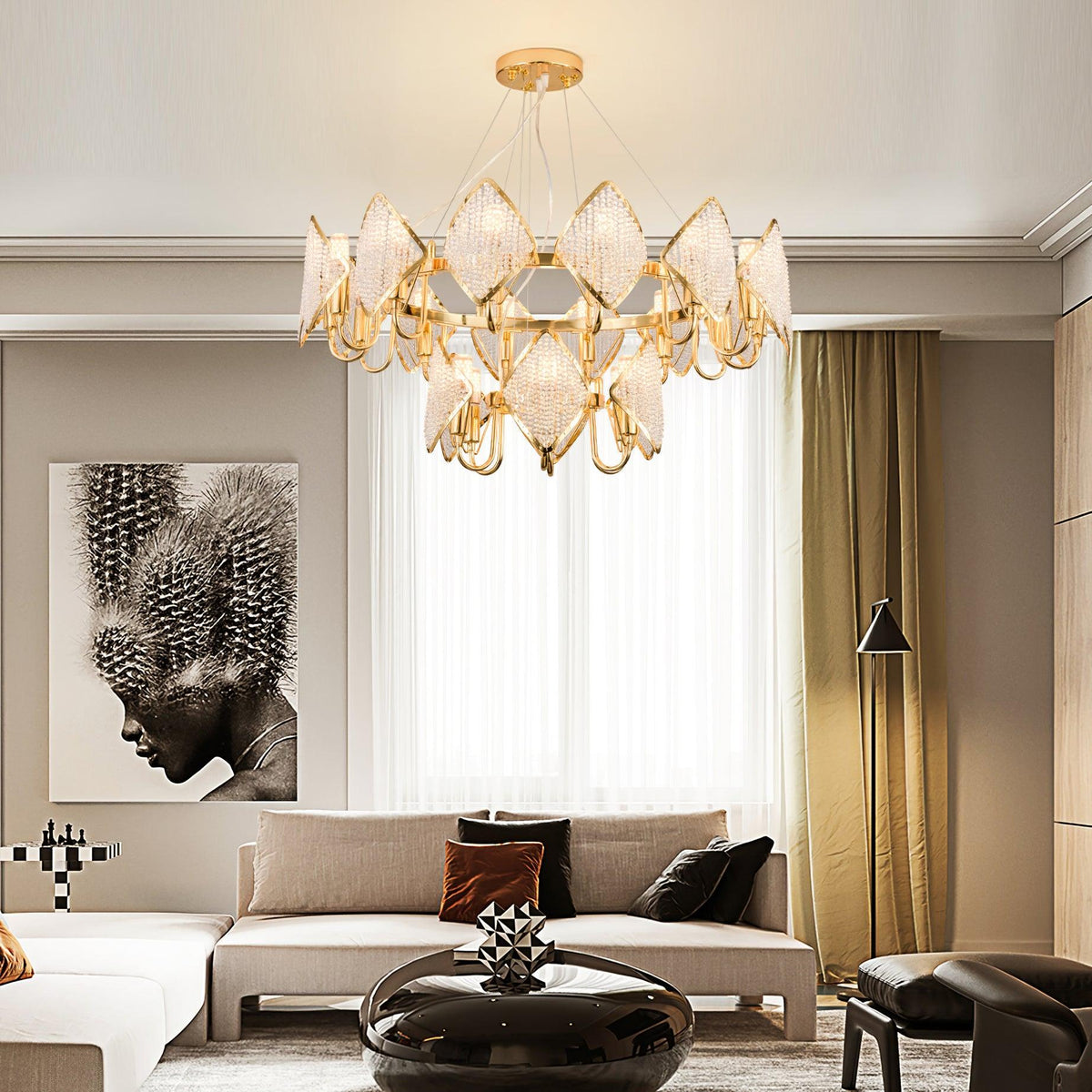 Chandelier with Crystal Accents