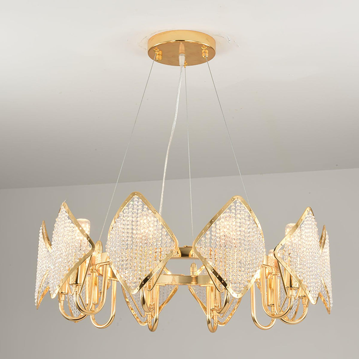 Chandelier with Crystal Accents — front view