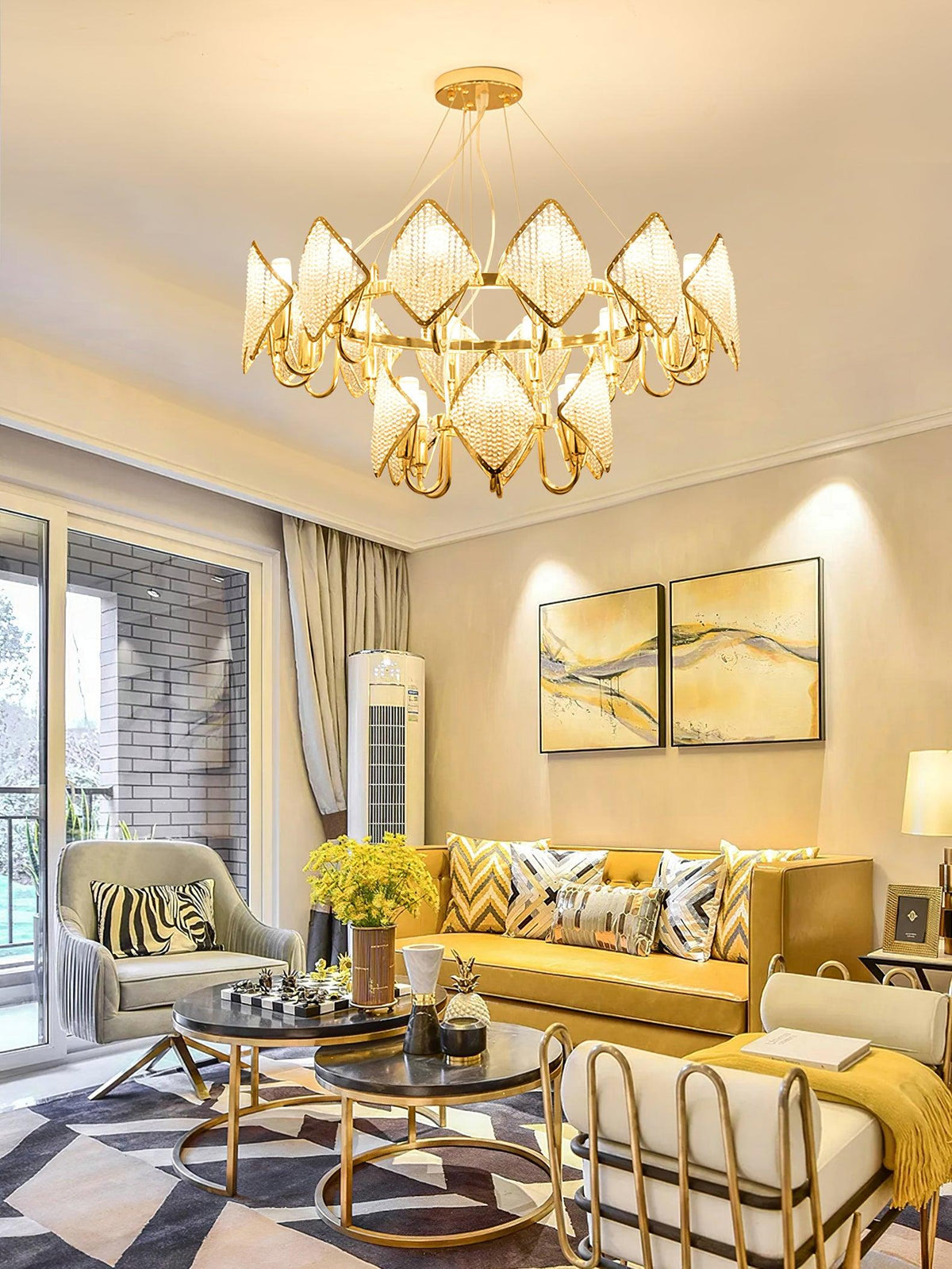 Chandelier with Crystal Accents